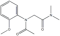 N-(Dimethylcarbamoylmethyl)-o-methoxyacetanilide,,结构式