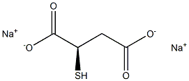 [R,(+)]-2-メルカプトこはく酸ジナトリウム 化学構造式