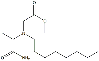 [(1-カルバモイルエチル)オクチルアミノ]酢酸メチル 化学構造式