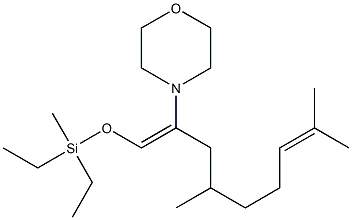 1-Morpholino-1-[[diethyl(methyl)silyl]oxymethylene]-3,7-dimethyl-6-octene Structure