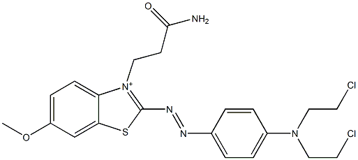 3-(3-Amino-3-oxopropyl)-2-[[4-[bis(2-chloroethyl)amino]phenyl]azo]-6-methoxybenzothiazol-3-ium