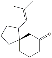 (5S)-4-(2-Methyl-1-propenyl)spiro[4.5]decan-7-one Struktur