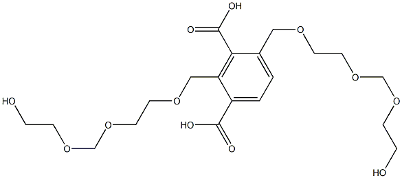 2,4-Bis(9-hydroxy-2,5,7-trioxanonan-1-yl)isophthalic acid 结构式