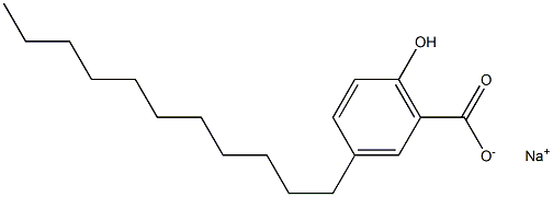 3-ウンデシル-6-ヒドロキシ安息香酸ナトリウム 化学構造式