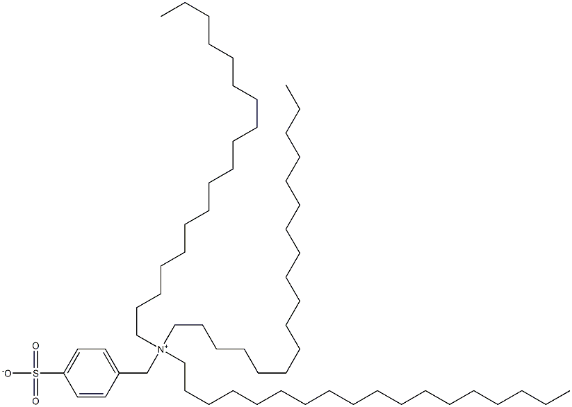 N,N,N-Trisoctadecyl-4-sulfonatobenzenemethanaminium Structure