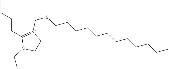 1-Ethyl-2-butyl-3-[(dodecylthio)methyl]-4,5-dihydro-1H-imidazol-3-ium