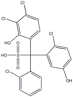 (2-Chlorophenyl)(2-chloro-5-hydroxyphenyl)(3,4-dichloro-2-hydroxyphenyl)methanesulfonic acid Structure