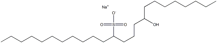 16-Hydroxytetracosane-12-sulfonic acid sodium salt Structure