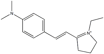 5-[2-[4-(Dimethylamino)phenyl]ethenyl]-1-ethyl-3,4-dihydro-2H-pyrrol-1-ium Struktur