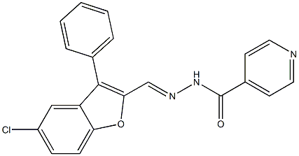 N'-(5-Chloro-3-phenyl-2-benzofuranylmethylene)isonicotinic hydrazide Structure