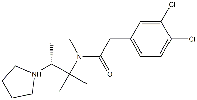 1-[(R)-2-[N-(3,4-Dichlorophenylacetyl)-N-methylamino]-1,2-dimethylpropyl]pyrrolidinium,,结构式