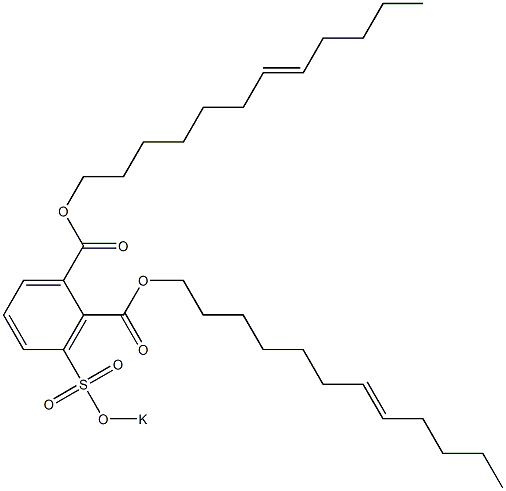 3-(ポタシオスルホ)フタル酸ジ(7-ドデセニル) 化学構造式