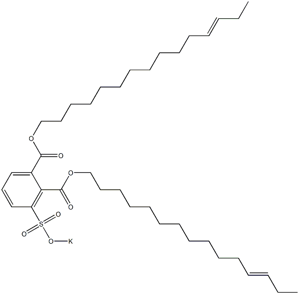 3-(Potassiosulfo)phthalic acid di(12-pentadecenyl) ester 结构式