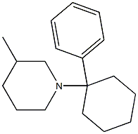 (+)-1-(1-Phenylcyclohexyl)-5-methylpiperidine Structure