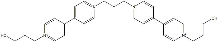 1,1''-(1,3-Propanediyl)bis[1'-(3-hydroxypropyl)-4,4'-bipyridinium] 结构式