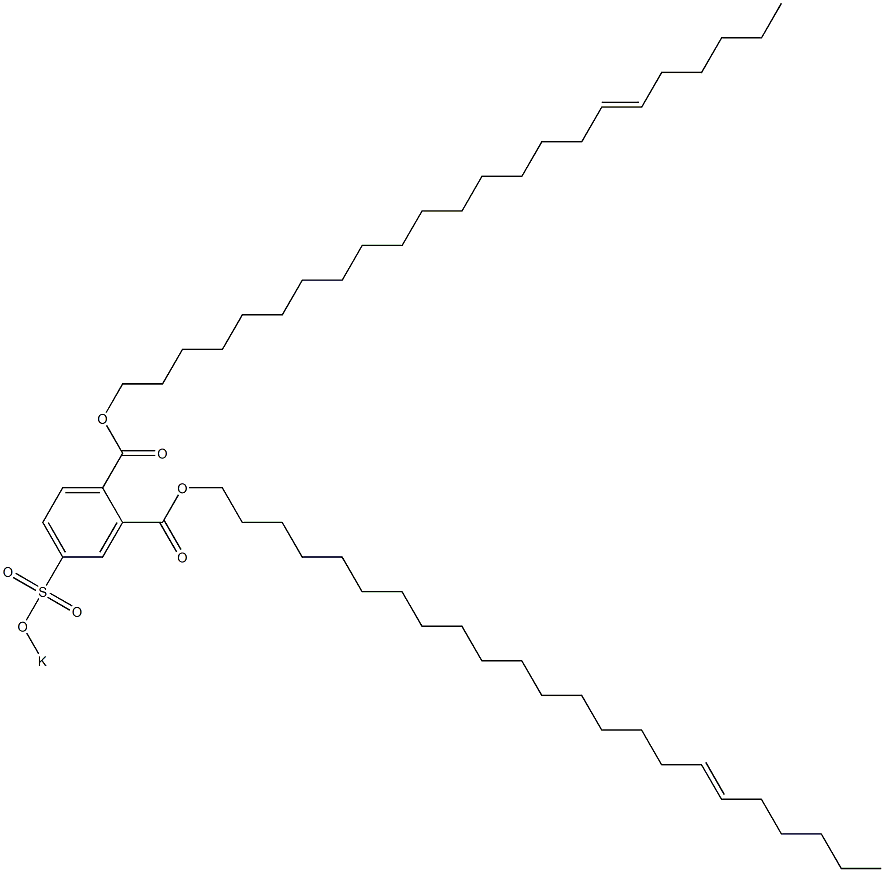 4-(Potassiosulfo)phthalic acid di(17-tricosenyl) ester Structure