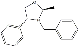 (2S,4R)-2-Methyl-3-benzyl-4-phenyloxazolidine Struktur