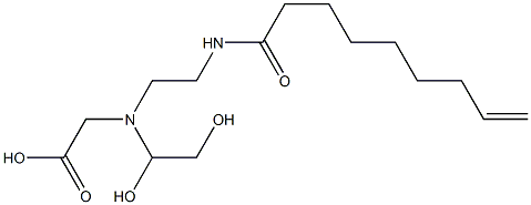 N-(1,2-Dihydroxyethyl)-N-[2-(8-nonenoylamino)ethyl]aminoacetic acid Struktur