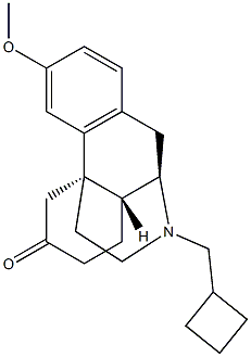 17-Cyclobutylmethyl-3-methoxymorphinan-6-one Struktur