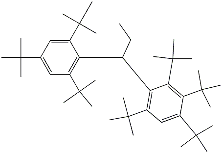 1-(2,3,4,6-Tetra-tert-butylphenyl)-1-(2,4,6-tri-tert-butylphenyl)propane Structure