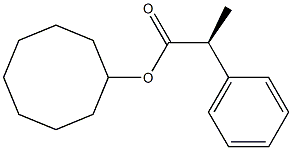 [S,(+)]-2-Phenylpropionic acid cyclooctyl ester,,结构式