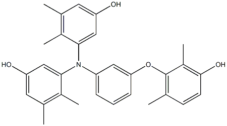 N,N-Bis(5-hydroxy-2,3-dimethylphenyl)-3-(3-hydroxy-2,6-dimethylphenoxy)benzenamine Struktur