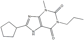 1-Propyl-3-methyl-8-cyclopentylxanthine