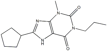  1-Propyl-3-methyl-8-cyclopentylxanthine