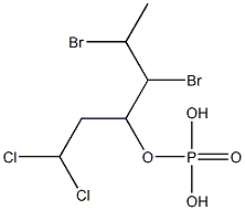 Phosphoric acid hydrogen (1,2-dibromopropyl)(3,3-dichloropropyl) ester Structure