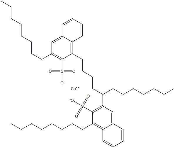 Bis(1,3-dioctyl-2-naphthalenesulfonic acid)calcium salt Structure