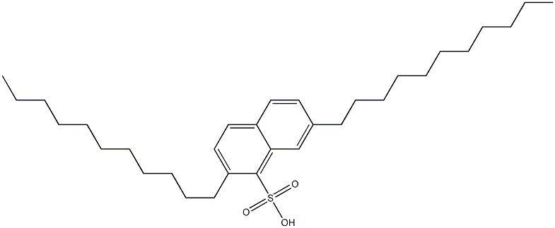 2,7-ジウンデシル-1-ナフタレンスルホン酸 化学構造式