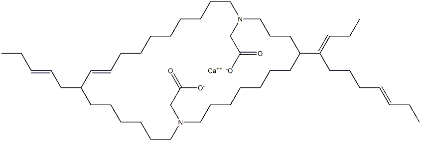 ビス[N,N-ジ(9-ドデセニル)アミノ酢酸]カルシウム 化学構造式