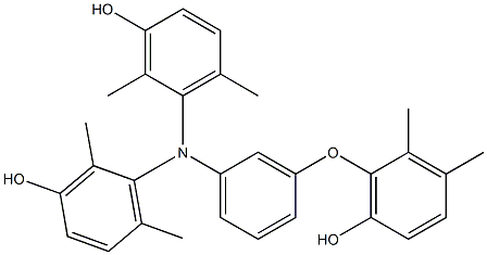 N,N-Bis(3-hydroxy-2,6-dimethylphenyl)-3-(6-hydroxy-2,3-dimethylphenoxy)benzenamine Structure