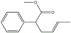 2-フェニル-4-ヘキセン酸メチル 化学構造式