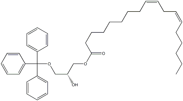 [R,(-)]-1-O-Linoleoyl-3-O-trityl-D-glycerol Structure