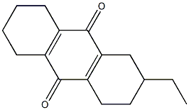 1,2,3,4,5,6,7,8-オクタヒドロ-2-エチルアントラキノン 化学構造式