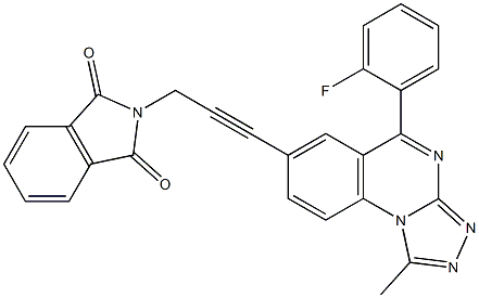 5-(2-Fluorophenyl)-7-[3-[(2,3-dihydro-1,3-dioxo-1H-isoindol)-2-yl]-1-propynyl]-1-methyl[1,2,4]triazolo[4,3-a]quinazoline|