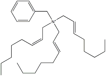 Tri(2-octenyl)benzylaminium Structure