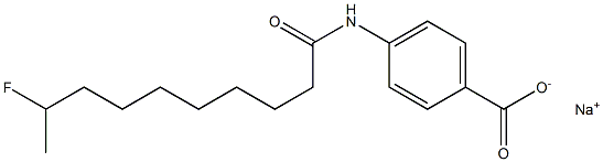 4-[(9-Fluorodecanoyl)amino]benzenecarboxylic acid sodium salt Structure