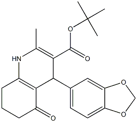 1,4,5,6,7,8-Hexahydro-5-oxo-2-methyl-4-(1,3-benzodioxol-5-yl)quinoline-3-carboxylic acid tert-butyl ester|
