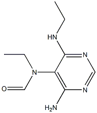 4-Amino-6-ethylamino-5-(N-ethylformylamino)pyrimidine Struktur