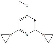 2,4-Bis(1-aziridinyl)-6-methoxypyrimidine Struktur