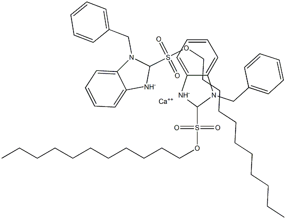 Bis(1-benzyl-2,3-dihydro-2-undecyl-1H-benzimidazole-2-sulfonic acid)calcium salt Structure