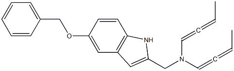 2-[Di(1,2-butadienyl)aminomethyl]-5-(benzyloxy)-1H-indole Structure
