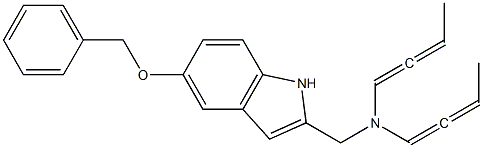  2-[Di(1,2-butadienyl)aminomethyl]-5-(benzyloxy)-1H-indole