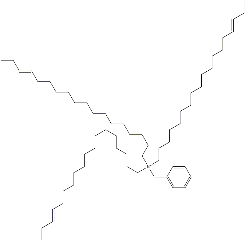 Tri(15-octadecenyl)benzylaminium Structure