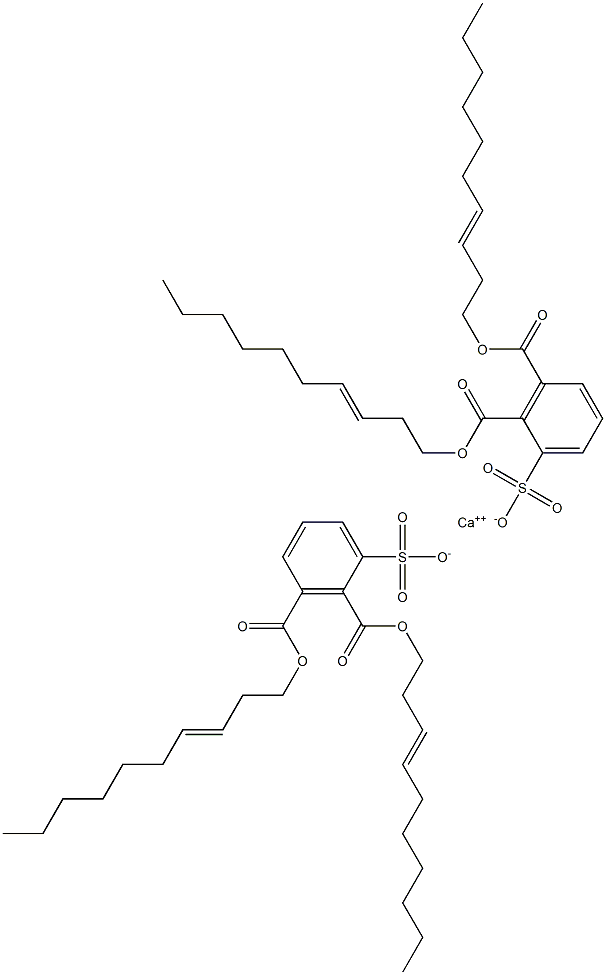 Bis[2,3-di(3-decenyloxycarbonyl)benzenesulfonic acid]calcium salt,,结构式