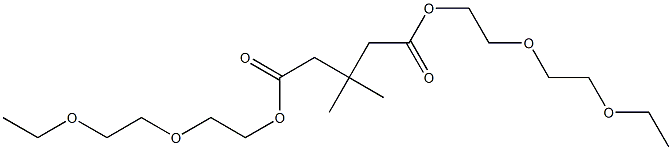 3,3-Dimethylglutaric acid bis[2-(2-ethoxyethoxy)ethyl] ester 结构式