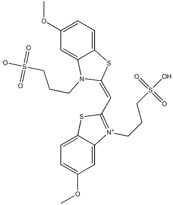 3-[[5-Methoxy-2-[[5-methoxy-3-(3-sulfonatopropyl)benzothiazol-2(3H)-ylidene]methyl]benzothiazol-3-ium]-3-yl]propane-1-sulfonic acid