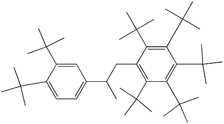 1-(Penta-tert-butylphenyl)-2-(3,4-di-tert-butylphenyl)propane Struktur